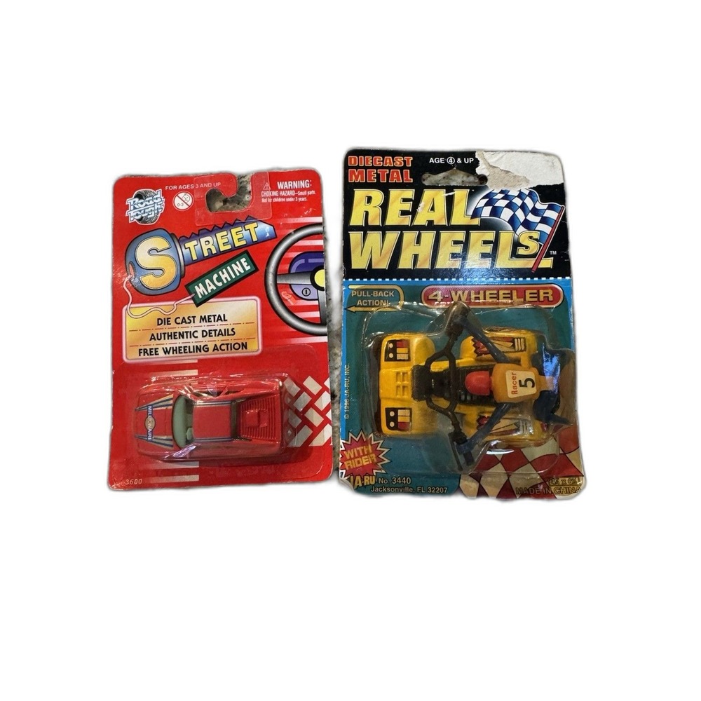 VINTAGE 1990s Diecast Toy Lot -REAL WHEELS 4-Wheeler & ROAD TOUGH Street Machine